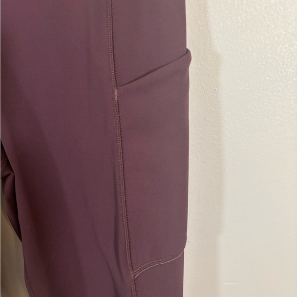 Lululemon Fast and Free High-Rise Tight 25” Nulux Maroon Size 6 with pockets - Picture 4 of 16